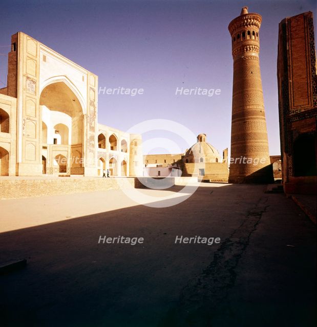 Bukhara,  The Kalian Mosque built 15-16th Cnt + Minarfj (1127) Artists: CM Dixon, Unknown.