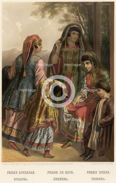 Bukharka. Khivinka. Tatar, 1862. Creator: Karlis Huns.