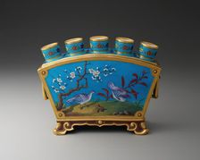 Bulb Vase, Stoke-on-Trent, c. 1875. Creator: Minton