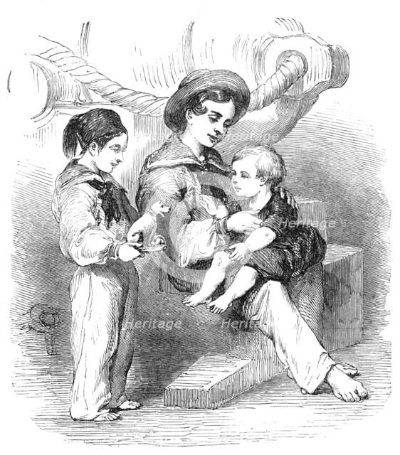 Bulgarian Children, wounded at Kustendjeh, 1854. Creator: Unknown.