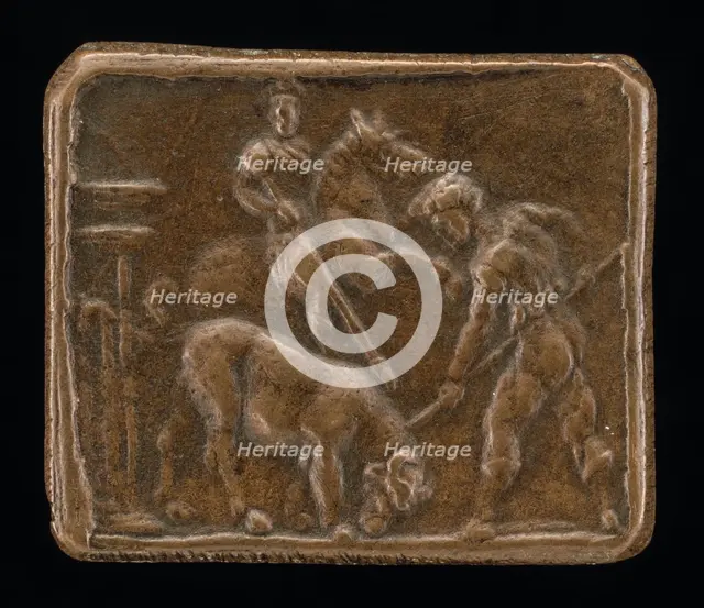 Bull-Baiting, late 15th - early 16th century. Creator: Unknown.