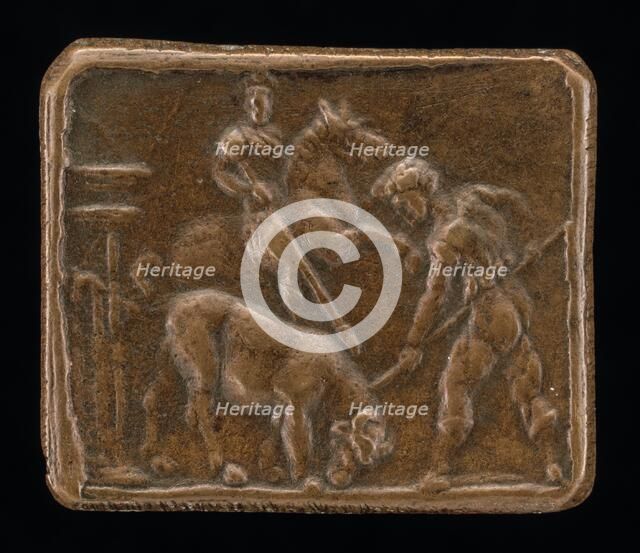 Bull-Baiting, late 15th - early 16th century. Creator: Unknown.