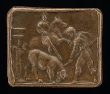 Bull-Baiting, late 15th - early 16th century. Creator: Unknown