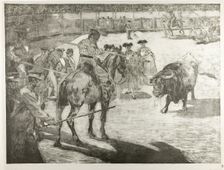 Bull-Fight, 1897. Creator: Alexandre Lunois