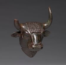 Bull Head Attachment, c. 700-600 BC. Creator: Unknown
