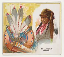 Bull Head, Pawnee, from the American Indian Chiefs series (N36) for Allen & Ginter Cigaret..., 1888. Creator: Allen & Ginter
