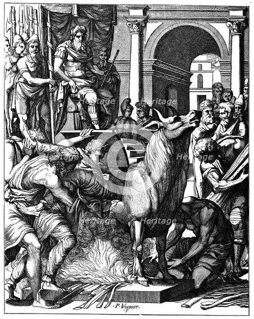 Bull of Phalaris, tyrant of Agrigentum, Sicily, c570 BC (16th century). Artist: Unknown
