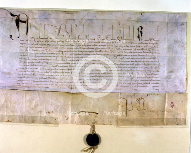 Bull of Pope Alexander VI in 1494, in which the appointment of Gonzalo Ximenez de Cisneros (1436-…