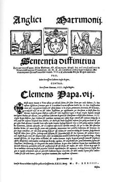 Bull of Pope Clement VII. Against Henry VIII's Divorce 1530, (1903)
