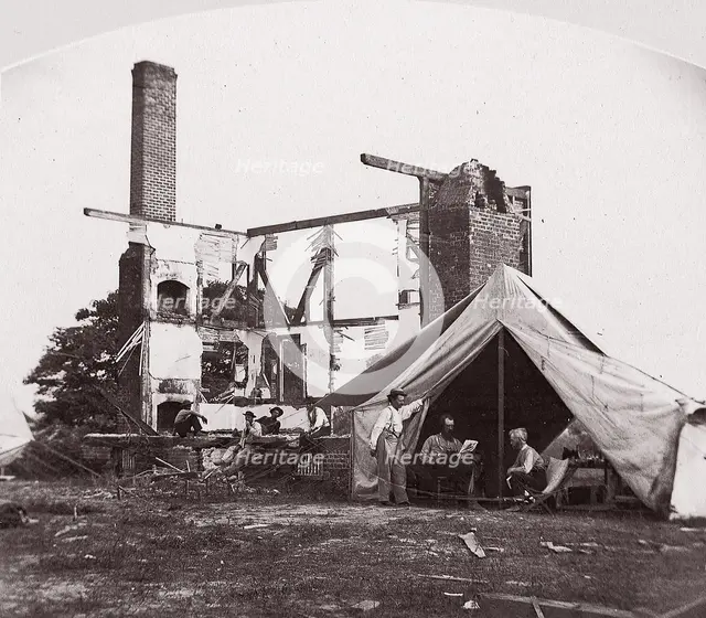 Bull Run, Mrs. Henry's House, 21 July 1861, 1861. Creator: George N. Barnard.