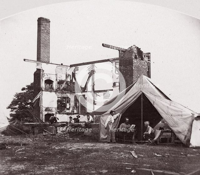 Bull Run, Mrs. Henry's House, 21 July 1861, 1861. Creator: George N. Barnard.