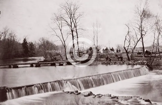 Bull Run. Pontoon Bridge near Blackburn's Ford, 1862. Creators: Tim O'Sullivan, George N. Barnard.