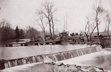 Bull Run. Pontoon Bridge near Blackburn's Ford, 1862. Creators: Tim O'Sullivan, George N. Barnard