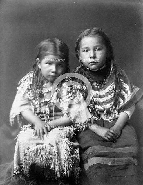 Bull Shoe's children, c1910. Creator: Edward Sheriff Curtis.