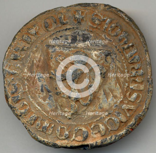 Bulla of Jean, Vicomte de Tripoli, Frankish, ca. 1175. Creator: Unknown.