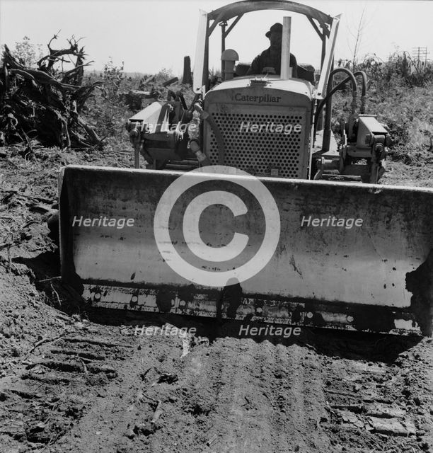 Bulldozer equipped with grader..., Nieman farm, near Vader, Lewis County, Western Washington, 1939. Creator: Dorothea Lange.