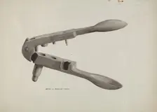 Bullet Mold, c. 1937. Creator: Majel G. Claflin