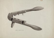 Bullet Mold, c. 1937. Creator: Majel G. Claflin