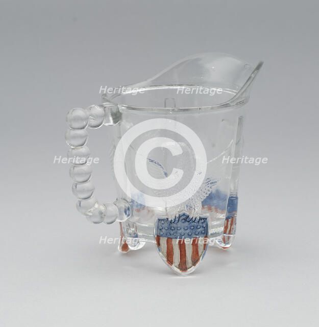 Bullet & Emblem pattern cream pitcher, 1870/1900. Creator: Unknown.