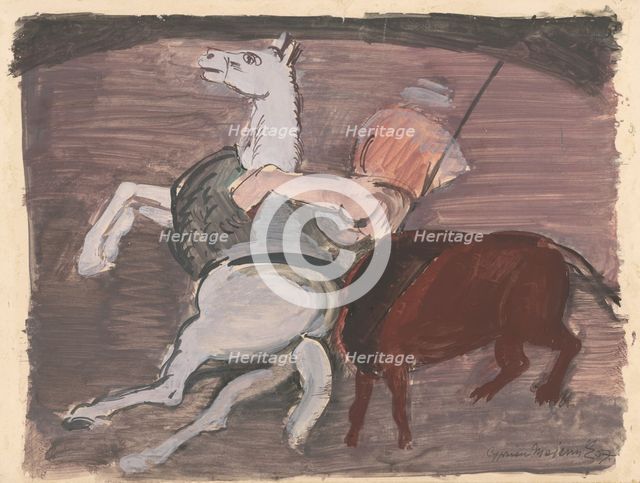 Bullfight, 1937. Creator: Cyprian Majernik.