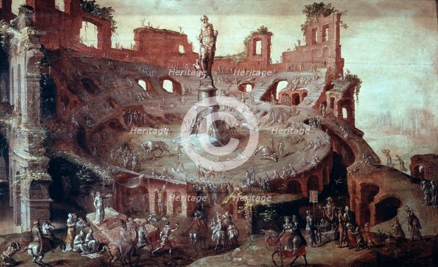 'Bullfight a l’Antique', 1552.  Artist: Maerten van Heemskerck