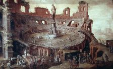 Bullfight a l’Antique 1552. Artist: Maerten van Heemskerck