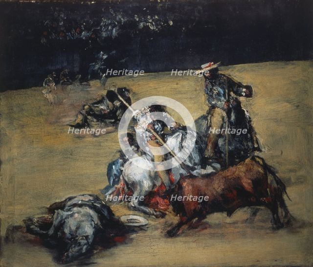 Bullfight, after 1825. Creator: Anonymous, follower of Francisco de Goya.
