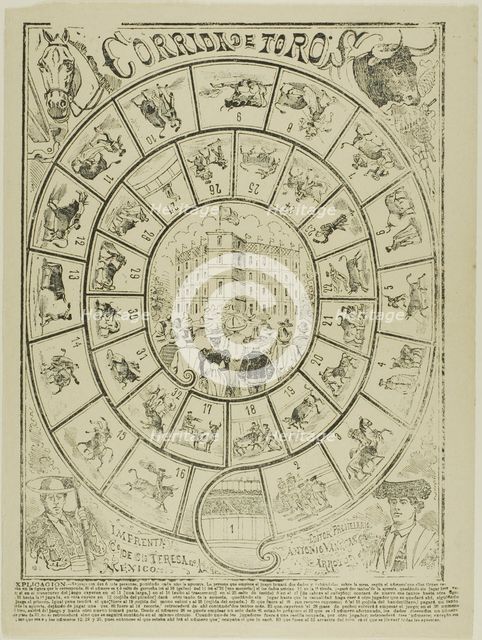 Bullfight Dice-Game, 1898. Creator: José Guadalupe Posada.