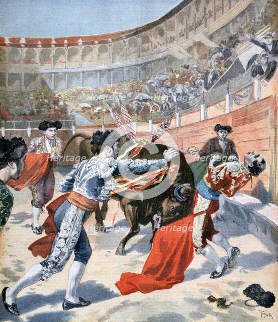 Bullfight in Madrid, Spain, 1894. Artist: Unknown