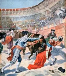 Bullfight in Madrid, Spain, 1894
