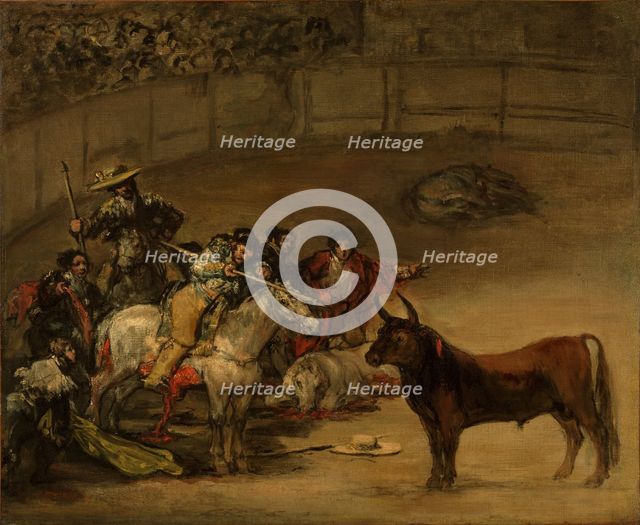 Bullfight, Suerte de Varas, 1824. Artist: Goya, Francisco, de (1746-1828)