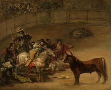 Bullfight, Suerte de Varas, 1824. Creator: Francisco Goya