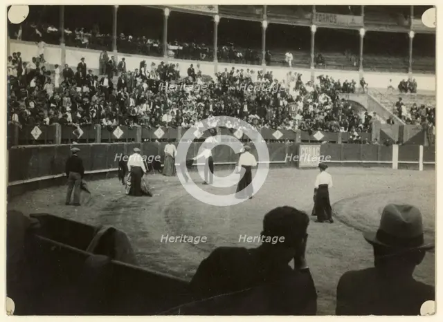 Bullfight, Spain, early-mid 20th century. Creator: Edward Morland Lewis.