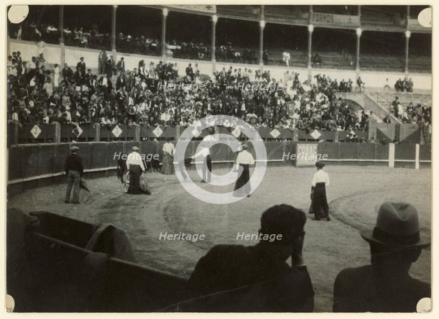 Bullfight, Spain, early-mid 20th century. Creator: Edward Morland Lewis.