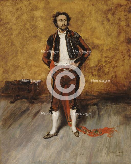 Bullfighter in costume, 1880.  Creator: Zacharie Astruc.