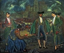 Bullfighters of Turégano 1913. Creator: Ignacio Zuloaga