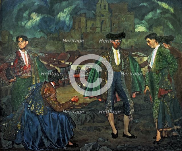 'Bullfighters of Turégano', 1913.  Creator: Ignacio Zuloaga.