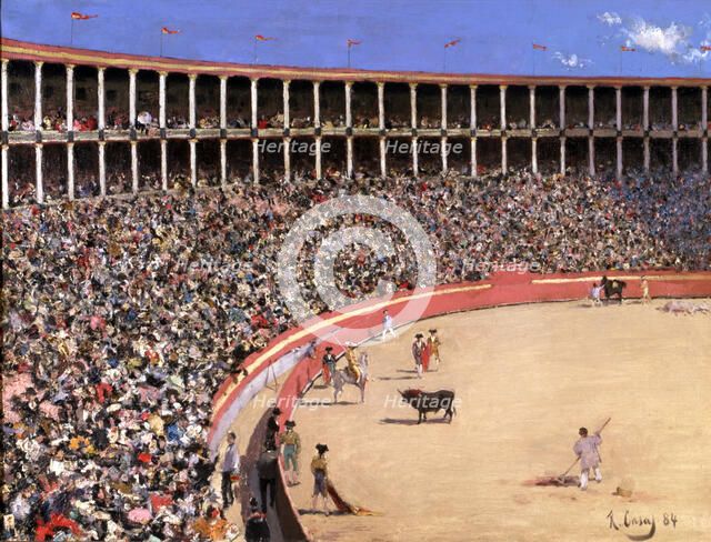  'Bullfighting', 1884, oil by Ramon Casas.