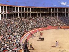 Bullfighting 1884, oil by Ramon Casas