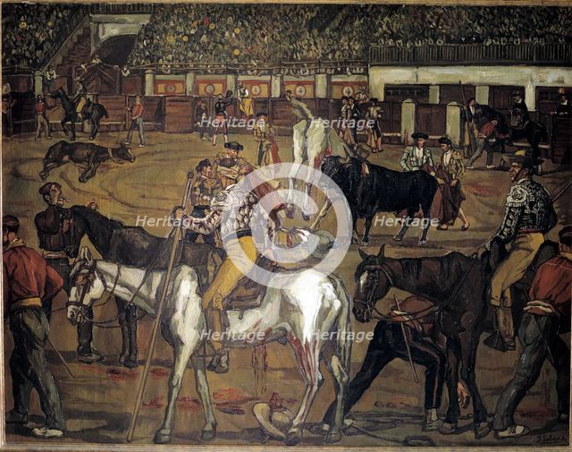 'Bullfighting', 1923. Creator: José Gutiérrez Solana.