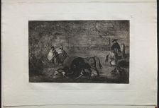 Bullfights: The Dog Let Loose on the Bull, 1876. Creator: Francisco de Goya (Spanish, 1746-1828)