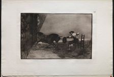 Bullfights: The Daring of Martincho in the Ring at Saragossa, 1876. Creator: Francisco de Goya (Spanish, 1746-1828)