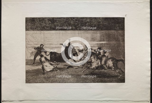 Bullfights: The Death of Pepe Illo (2nd Composition), 1876. Creator: Francisco de Goya (Spanish, 1746-1828).