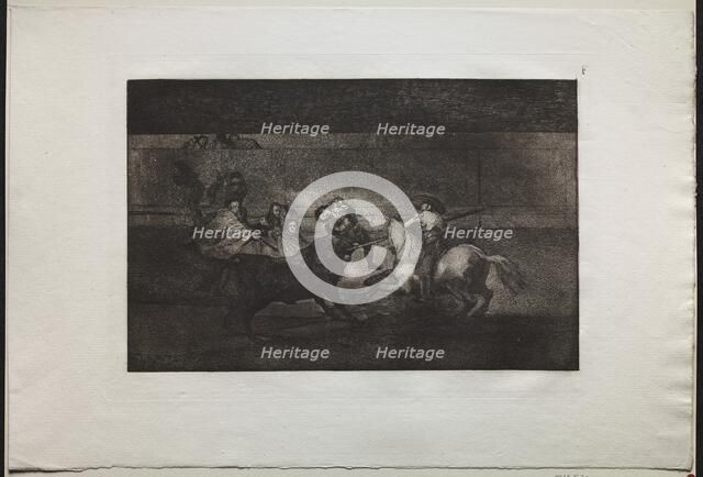 Bullfights: The Death of Pepe Illo (3rd Composition), 1876. Creator: Francisco de Goya (Spanish, 1746-1828).