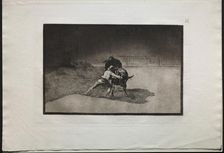Bullfights: The Famous Martincho Places the Banderillas Playing the Bull with the Movement..., 1876. Creator: Francisco de Goya (Spanish, 1746-1828)