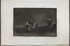 Bullfights: The Same Man Throws a Bull in the Ring at Madrid, 1876. Creator: Francisco de Goya (Spanish, 1746-1828)