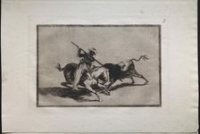 Bullfights: The Spirited Moor Gazul is the First to Fight According to the Rules, 1876. Creator: Francisco de Goya (Spanish, 1746-1828)