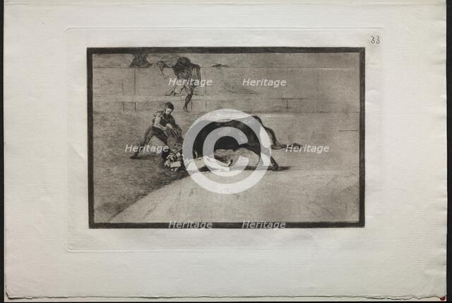 Bullfights: The Unlucky Death of Pepe Illo, in the Ring at Madrid, 1876. Creator: Francisco de Goya (Spanish, 1746-1828).