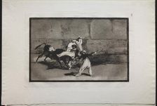 Bullfights: A Moor Caught by a Bull in the Ring, 1876. Creator: Francisco de Goya (Spanish, 1746-1828)