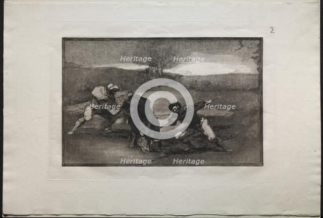 Bullfights: Another Way of Hunting on Foot, 1876. Creator: Francisco de Goya (Spanish, 1746-1828).